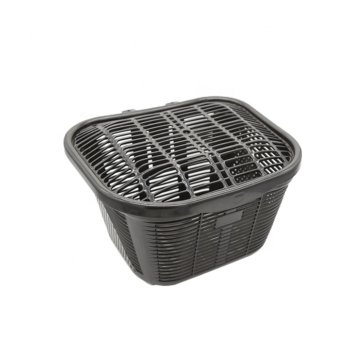 Электрический велосипед, трехколесный велосипед, черная пластиковая корзина для овощей, фронтальная корзина