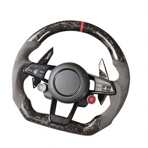 Volant sport en cuir et fibre de carbone forgée pour <span class=keywords><strong>Audi</strong></span> RS3 8Y RS4 RS5 B9.5 <span class=keywords><strong>2020</strong></span>+ - Personnalisé et chauffant - Product Image 3