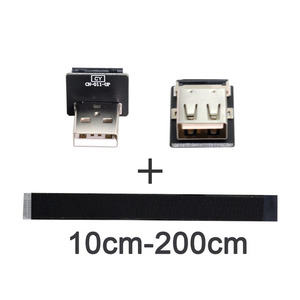 Cavo Piatto FFC USB C FPV Corto Nero Sottile <span class=keywords><strong>a</strong></span> Nastro FPC da USB Type-C <span class=keywords><strong>a</strong></span> USB Standard <span class=keywords><strong>a</strong></span> 90 Gradi per Sincronizzazione e Ricarica (10CM) - Product Image 6