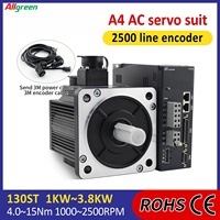 Kit de pilote de moteur servo AC A4 220V 4~13.5A 1000~3800W 1000/1500/2000/2500 tr/min 4/5/6/7.7/10/15 N.m Contrôleur de moteur servo AC