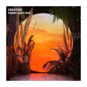 Lightbox cửa sổ hiển thị trong nhà và ngoài trời nhôm Áp phích khung Snap quảng cáo kim loại chiếu sáng vải LED hộp đèn - Product Image 1