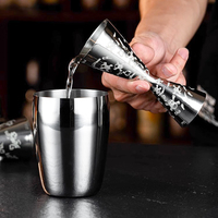 1oz/2oz Gravierter Nicht-Verbindbarer Mr.Slim Bar Cocktail Jigger aus 304 Edelstahl mit Messmarkierungen