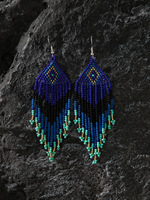 Boucles d'oreilles bohèmes à pampilles perlées, faites à la main, avec breloque oiseau, style ethnique, vente en gros, bijoux vintage rétro tendance pour femmes