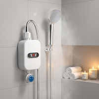 Nouvel arrivage : Robinet chauffe-eau électrique instantané en acier inoxydable avec douchette pour camping-car, usage extérieur et domestique, mural, IPX4