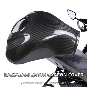 Cubierta de Tanque de Gasolina para Motocicleta <span class=keywords><strong>Kawasaki</strong></span> <span class=keywords><strong>Ninja</strong></span> <span class=keywords><strong>ZX10R</strong></span> 2017-2022, 3K, 100% Fibra de Carbono Seca, Color Negro, Accesorios para Carenado Delantero Superior - Product Image 2