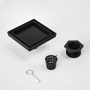 Desagüe de suelo cuadrado de alta calidad para baño, acero inoxidable, negro, dorado, lineal, drenaje Del Suelo, inserto de azulejo, desagüe de suelo de Ducha - Product Image 3