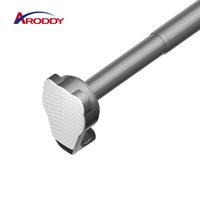 ARODDY Tringle à rideau en acier au carbone de 25 mm à tension interne réglable par une seule poussée, 70-120 cm, sans perçage, pour salle de bain et fenêtre, avec crochets