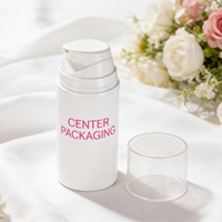Bouteilles de lotion à pompe à air de haute qualité, 50 ml, 80 ml, 100 ml, avec bouchon couronne, en PP, personnalisables par sérigraphie, colorées, pour soins de la peau