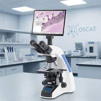 OSCAT Veterinary Trinocular Biological Microscope 5 Million HD Imaging Reusable Dog Compatible Adjustable Focus Diagnosis Pet