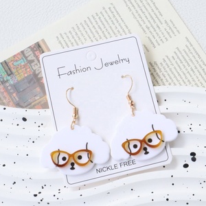 Orecchini Pendenti a Forma di Cagnolino <span class=keywords><strong>Barboncino</strong></span> con Occhiali, in Acrilico, Stile Cartone Animato, Gioielli a Tema Animale Domestico, Regalo per Donne e Ragazze - Product Image 4