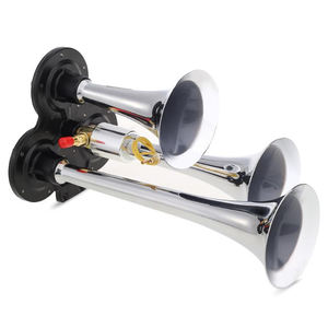 Bocina de aire de 12V y 24V para coche, claxon eléctrico de 3 trompetas con sonido fuerte, claxon de presión de aire para camión marino - Product Image 2