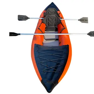 Perahu kayak tandem kustom, harga murah Kayak memancing Drop Stitch dan bahan PVC duduk di atas kayak