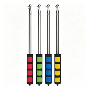 Drapeau de guide touristique rétractable en acier inoxydable, bâton télescopique réglable pour enseignant, 1,2 m, 1,5 m, 2 m - Product Image 1