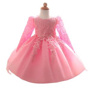 Clothing Manufacturer International Model Photos Embroidery Designs Long Sleeve Girls Party <b>Princess</b> Chiffon <b>Dresses</b> - Product Image 1