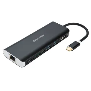 Cablereation类型C到USB 3.0以太网HDMI sd卡USB C母USB-C集线器