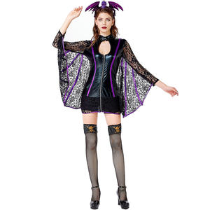 S-<span class=keywords><strong>L</strong></span> Costume <span class=keywords><strong>da</strong></span> pipistrello <span class=keywords><strong>ragno</strong></span> strega Cosplay Costume di Halloween gioco di ruolo uniforme del male - Product Image 6