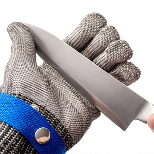 Metzger Eisen Fleisch schneiden Schneiden Entkleben Speisen Küche Edelstahl Stufe 5 Schutz Arbeit Stahl Sicherheit widerstandsfähige Handschuhe