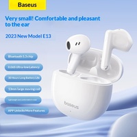 Casque Bluetooth d'occasion BASEUS E13 2024, nouveau modèle sans fil à réduction de bruit, semi intra-auriculaire, haute qualité pour le gaming