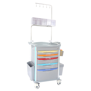 Hot verkopende infuuswagen voor ziekenhuizen, noodmedicijnwagen, medische <span class=keywords><strong>trolley</strong></span> met lade - Product Image 3