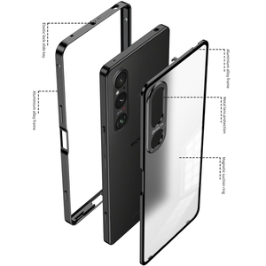 2024 nueva funda de teléfono transparente mate de PC duro con funda protectora de marco de parachoques de Metal magnético para <span class=keywords><strong>Sony</strong></span> <span class=keywords><strong>Xperia</strong></span> <span class=keywords><strong>1IV</strong></span> 1V - Product Image 3