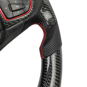 Volant sport DINGNUO personnalisé 2015-2018 pour <span class=keywords><strong>Focus</strong></span> MK3 RS en fibre de carbone et cuir perforé, design sportif, 3 branches, 35 mm - Product Image 6