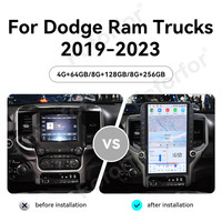 Autoradio 14,5 pouces pour tableau de bord de Dodge Ram Trucks 2019-2023, navigation GPS Android, CarPlay sans fil, Plug&Play