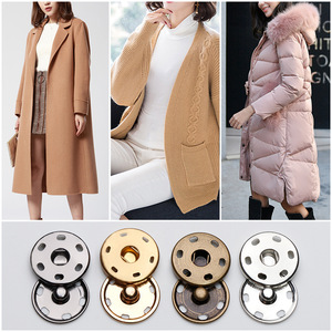 Manteau à bouton-pression haut de gamme pour femmes boucle cachée motif Rectangle fonction anti-course métal coloré petit bouton-pression pour enfants bébés - Product Image 5