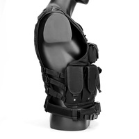 Gilet tactique JSH 900D de haute qualité avec fermeture éclair, cadre interne en nylon, dégagement rapide, multifonctionnel, pour entraînement extérieur, avec étui
