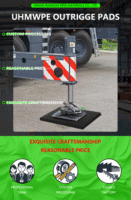 Plaques de support robustes Xinxing en PEHD pour pompes à béton, pieds/supports de grue 60x60cm