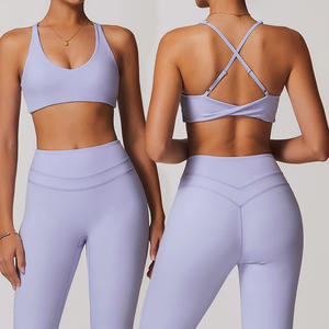 ヨガブラスポーツフィットネス女性着用セクシー美しい背中フィットネスヨガブラ - Product Image 4