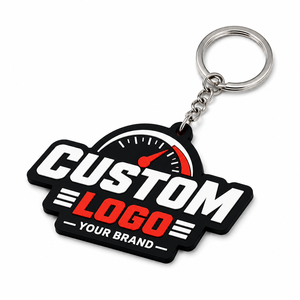 High Quality Contrast Color Car Silicone <b>Keychain</b> 3D <b>Customize</b> Embossed Rubber Soft Pvc <b>Keychain</b> With Your Logo - Product Image 1