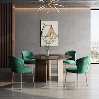 High-End-Esstisch moderne italienische Luxus 4-Sitzer runde Esstisch aus gehärtetem Glas
