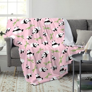 Couverture <span class=keywords><strong>panda</strong></span> personnalisée couverture en flanelle pour enfants adolescents adultes couverture douce chaude et légère pour canapé-lit voyage cadeaux pour amoureux des pandas - Product Image 3