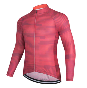 Maillot de cyclisme à manches longues personnalisable avec logo d'usine, respirant, en maille, séchage rapide, pour vélo de route, vente en gros - Product Image 2