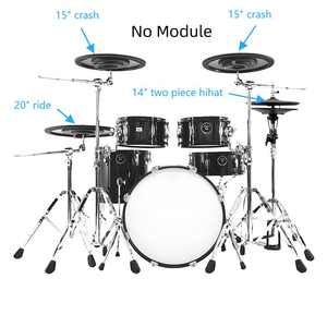 Wholesale Factory Mixed-Batch Sparkle Black/Dark Wood Grain <b>Drum</b> Set - 5 <b>Drum</b> Set 4 Cymbal, Retailer Restock Supply - Product Image 2