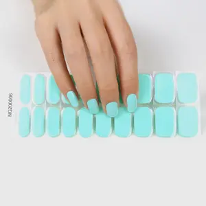 Corea custom Design Nail Wraps Half Cured Nail Art Gel Nail Stickers con lampada a LED UV