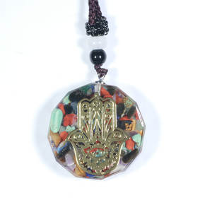 Collar con colgante de orgonita, colgante de resina de cubo de Metatron, cristal curativo, Chakra de Geometría Sagrada - Product Image 6
