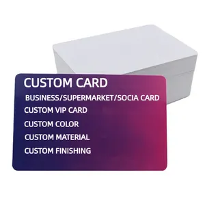 定制Cr80信用卡尺寸快速印刷Pvc塑料礼品卡酒店超市餐厅会员Vip名片
