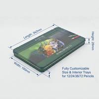 Caja de Lata Metálica con Bisagras para 72 Lápices de Colores, Estuche de Lata con Impresión de Fotos, Set de Regalo Artístico, Papelería, Lata de Hojalata, Fábrica OEM, Venta al por Mayor