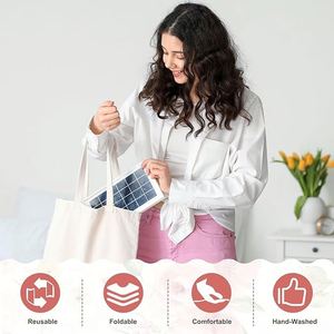 Bolsa de Lona Reutilizable con Logotipo Personalizado, Bolsa de Compras para la Playa, con Asas, Lavable, para Pintar, Compras, Trabajo, Uso Diario - Product Image 4