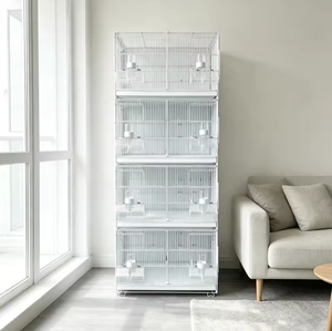 Cage Oiseaux Pliable Empilable Haute Qualité Avec Cloisons Pour Elevage Pigeons Canaris Perruches - Product Image 1