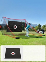 Filet de frappe de golf robuste 10x7 pieds en acier allié et polyester, pour entraînement de swing, de driving et de chipping, portable pour la maison