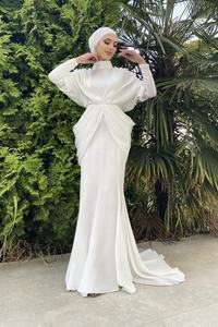 MOTIVE FORCE 2023 all'ingrosso moda sera donna borsa lunga Hip gonna a coda di pesce abito in raso donna abiti da sera musulmani - Product Image 2