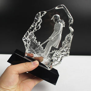 Trophée de golf classique Médailles de sport en cristal Balle de golf en verre de qualité supérieure Long Drive Women Club Championship Awards - Product Image 2