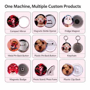 Machine à badges ronds de 58 mm, presse manuelle pour aimants de réfrigérateur, <span class=keywords><strong>kit</strong></span> de bricolage - Product Image 1