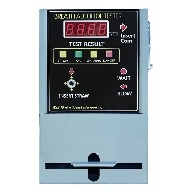Fuel Cell Coin Operated Breathalyzer Vending Machine Breathalyzer Professional Alcohol Tester, AT-819(319)