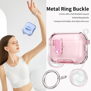 Étui transparent antichoc en TPU souple avec porte-clés et support de téléphone intégré pour <span class=keywords><strong>Airpods</strong></span> 5 4, compatible avec les <span class=keywords><strong>Airpods</strong></span> Pro 3 2 - Product Image 6