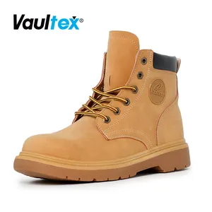 Vaultex微纤维皮革钢趾防穿刺粉碎安全鞋工业男士户外徒步旅行工作安全靴