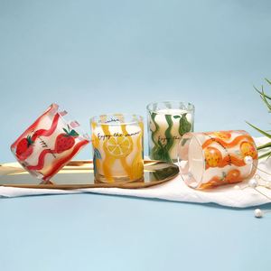 Vela Aromática con Aroma a Frutas en Frasco de Vidrio, Vela Artística de Cera de Parafina con Diseño de Frutas, Duración de 20-40 Horas - Product Image 1