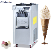 Machine à crème glacée molle à trois saveurs Foodsense d'usine en Chine Machine à crème glacée molle à servir